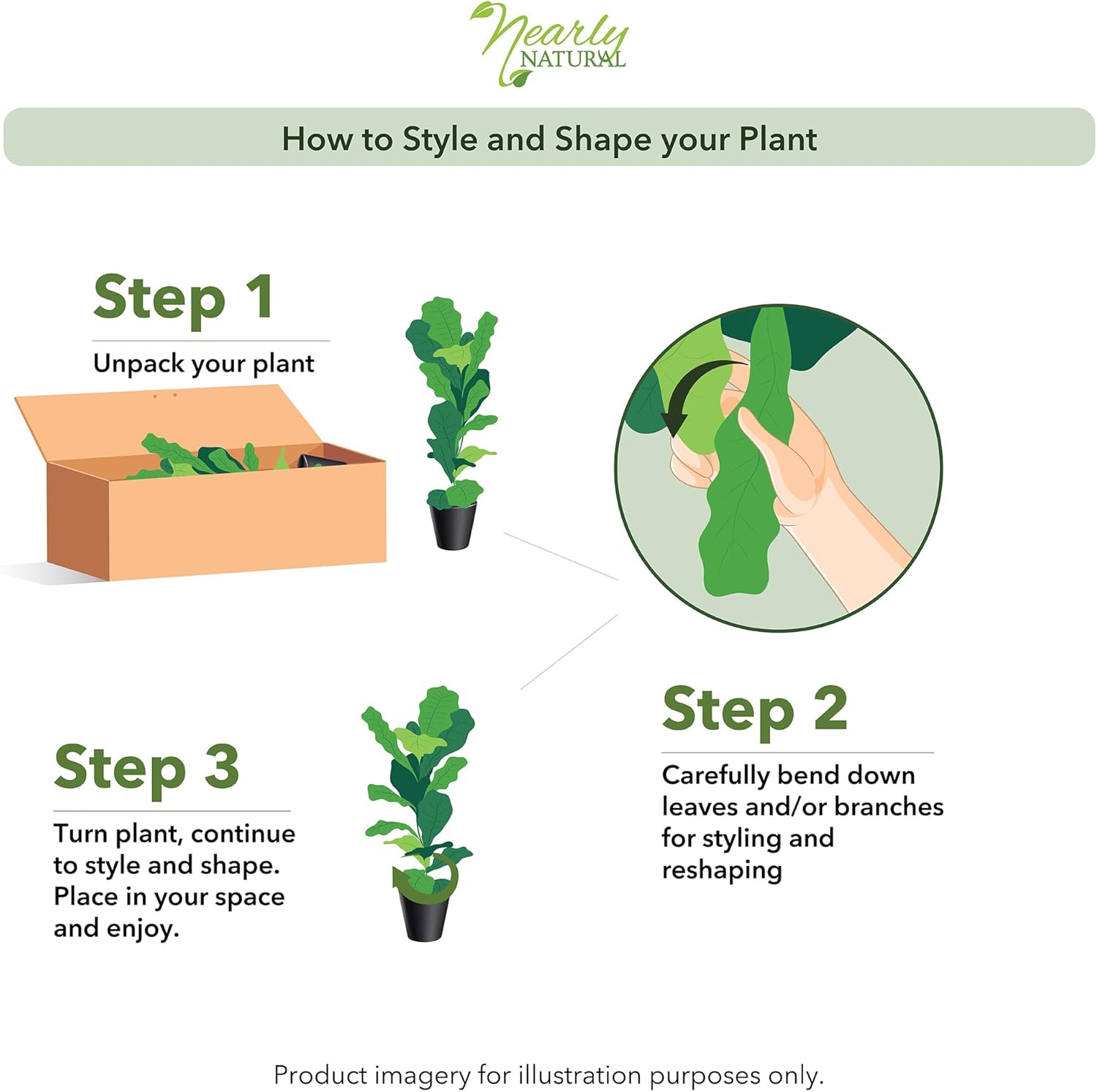 Artificial Dieffenbachia Plant with Decorative Wooden Planter - Image 3