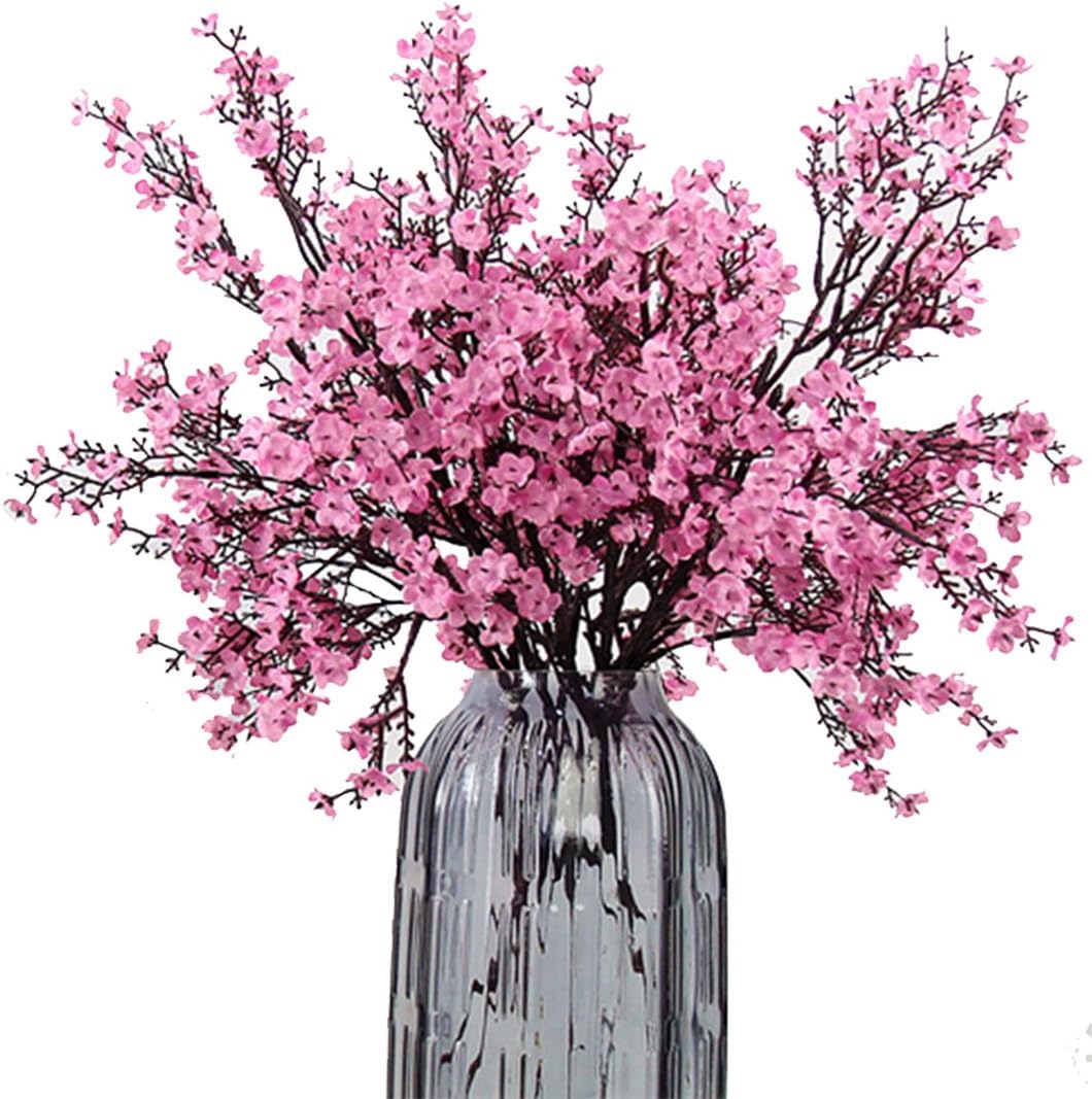 Jaky-global Babys Breath Orange Silk Artificial Flowers 6 Bundle European Fake Silk Plants Decor Wedding Party Farmhouse Decoration Bouquets Real - Image 11