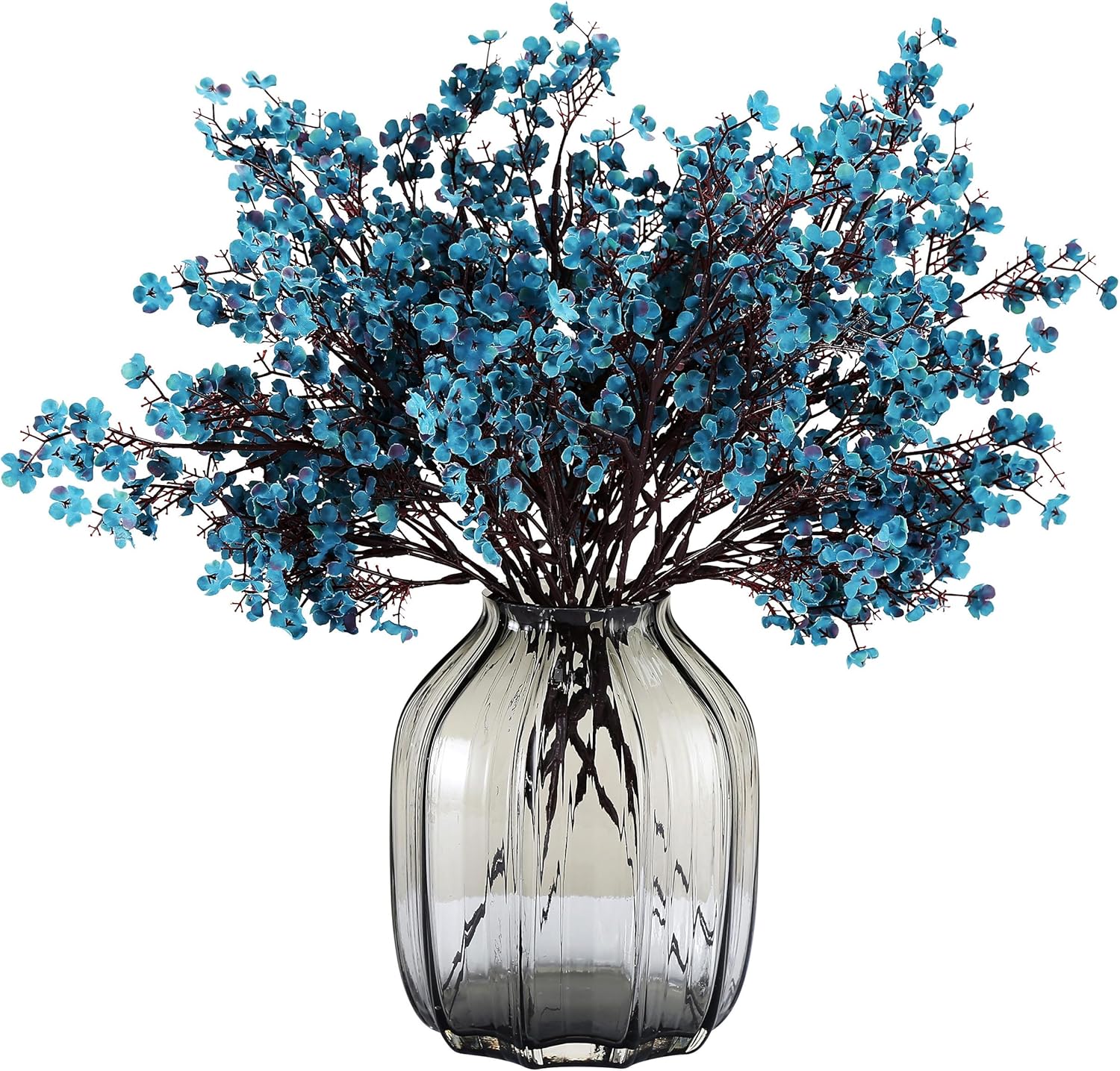 Jaky-global Babys Breath Orange Silk Artificial Flowers 6 Bundle European Fake Silk Plants Decor Wedding Party Farmhouse Decoration Bouquets Real - Image 15