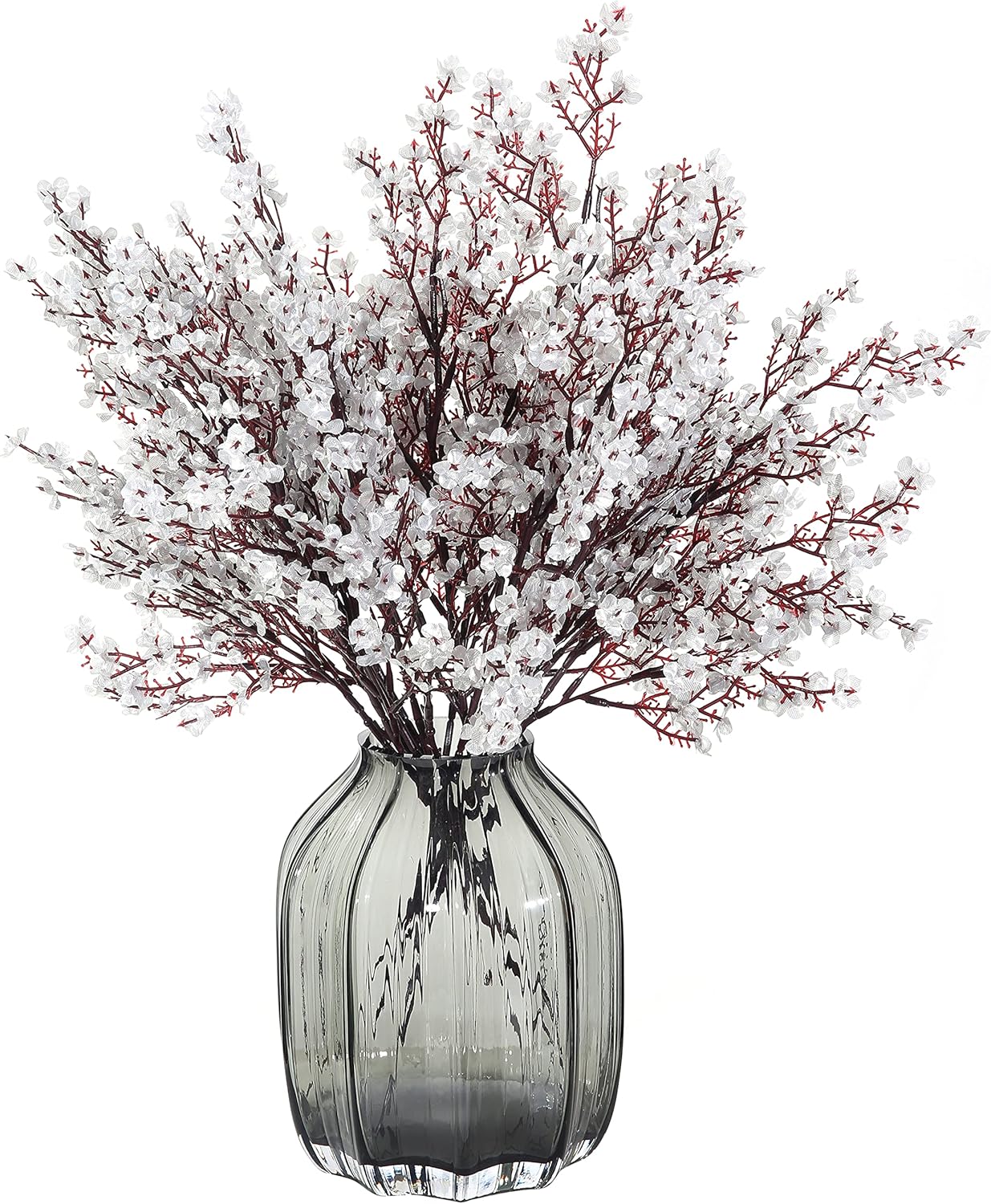 Jaky-global Babys Breath Orange Silk Artificial Flowers 6 Bundle European Fake Silk Plants Decor Wedding Party Farmhouse Decoration Bouquets Real - Image 16