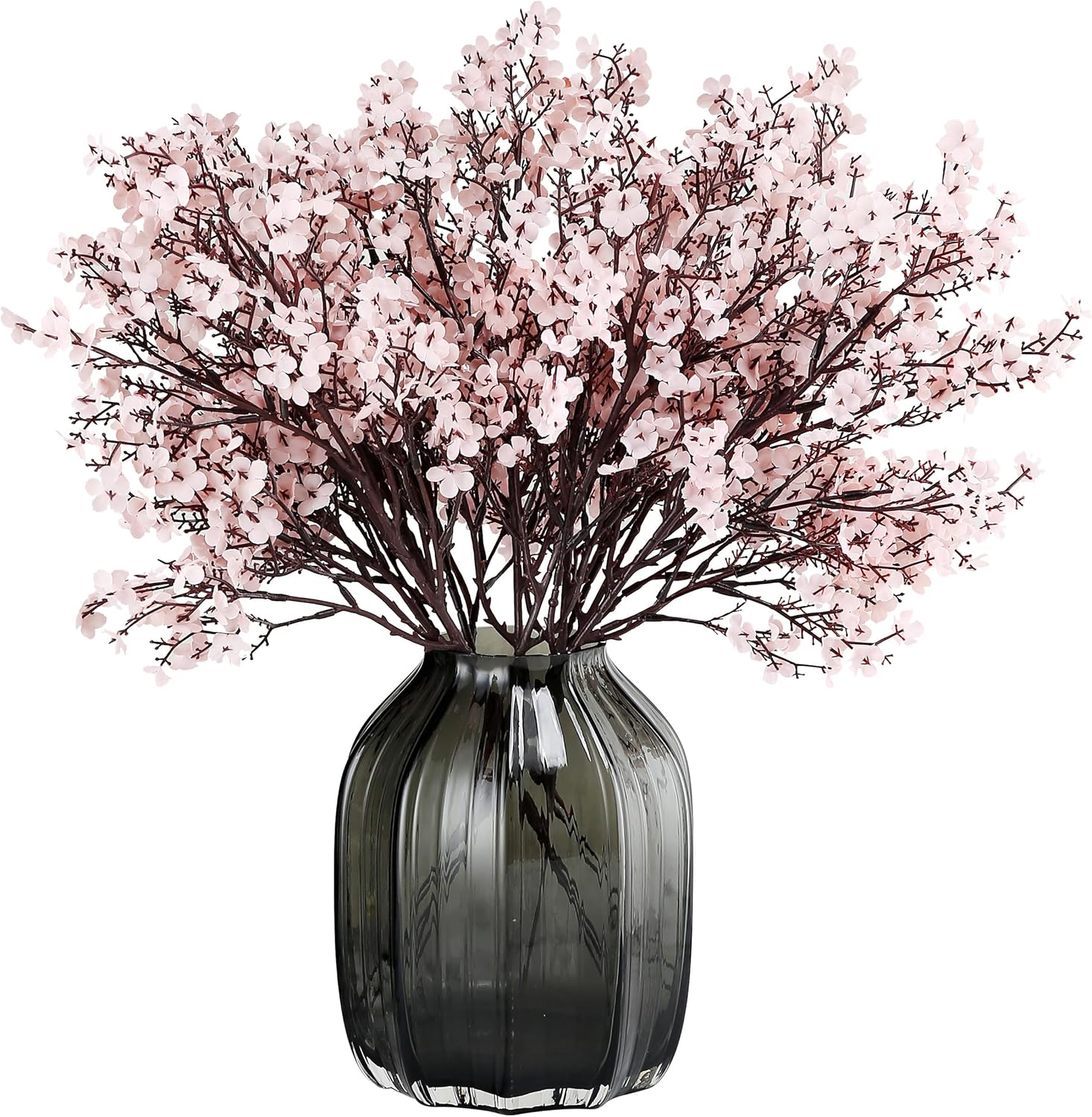 Jaky-global Babys Breath Orange Silk Artificial Flowers 6 Bundle European Fake Silk Plants Decor Wedding Party Farmhouse Decoration Bouquets Real - Image 19