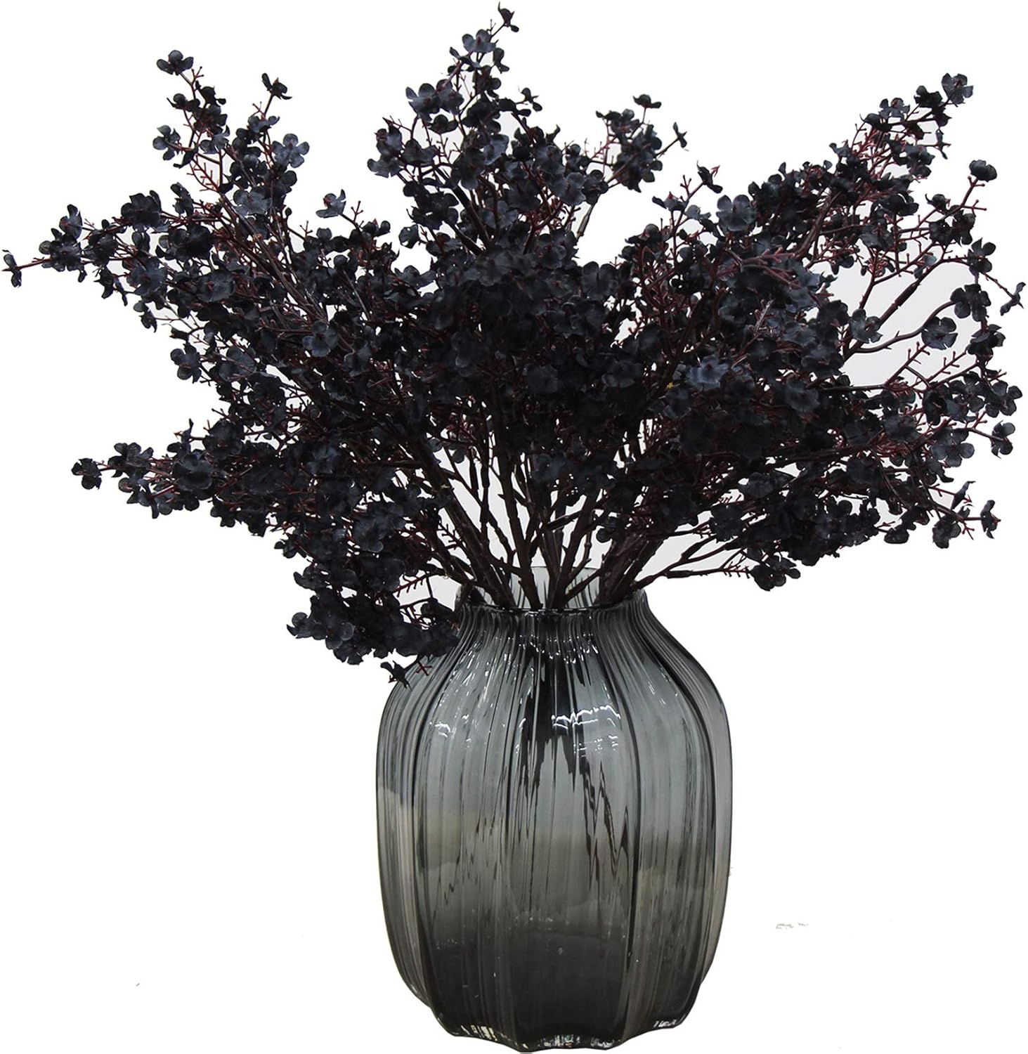 Jaky-global Babys Breath Orange Silk Artificial Flowers 6 Bundle European Fake Silk Plants Decor Wedding Party Farmhouse Decoration Bouquets Real - Image 20