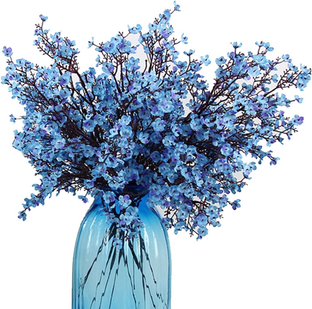 Jaky-global Babys Breath Orange Silk Artificial Flowers 6 Bundle European Fake Silk Plants Decor Wedding Party Farmhouse Decoration Bouquets Real - Image 21