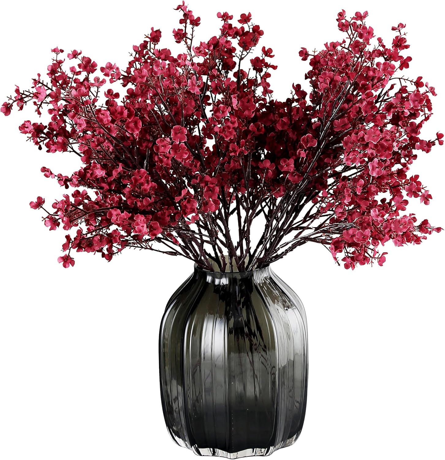 Jaky-global Babys Breath Orange Silk Artificial Flowers 6 Bundle European Fake Silk Plants Decor Wedding Party Farmhouse Decoration Bouquets Real - Image 31