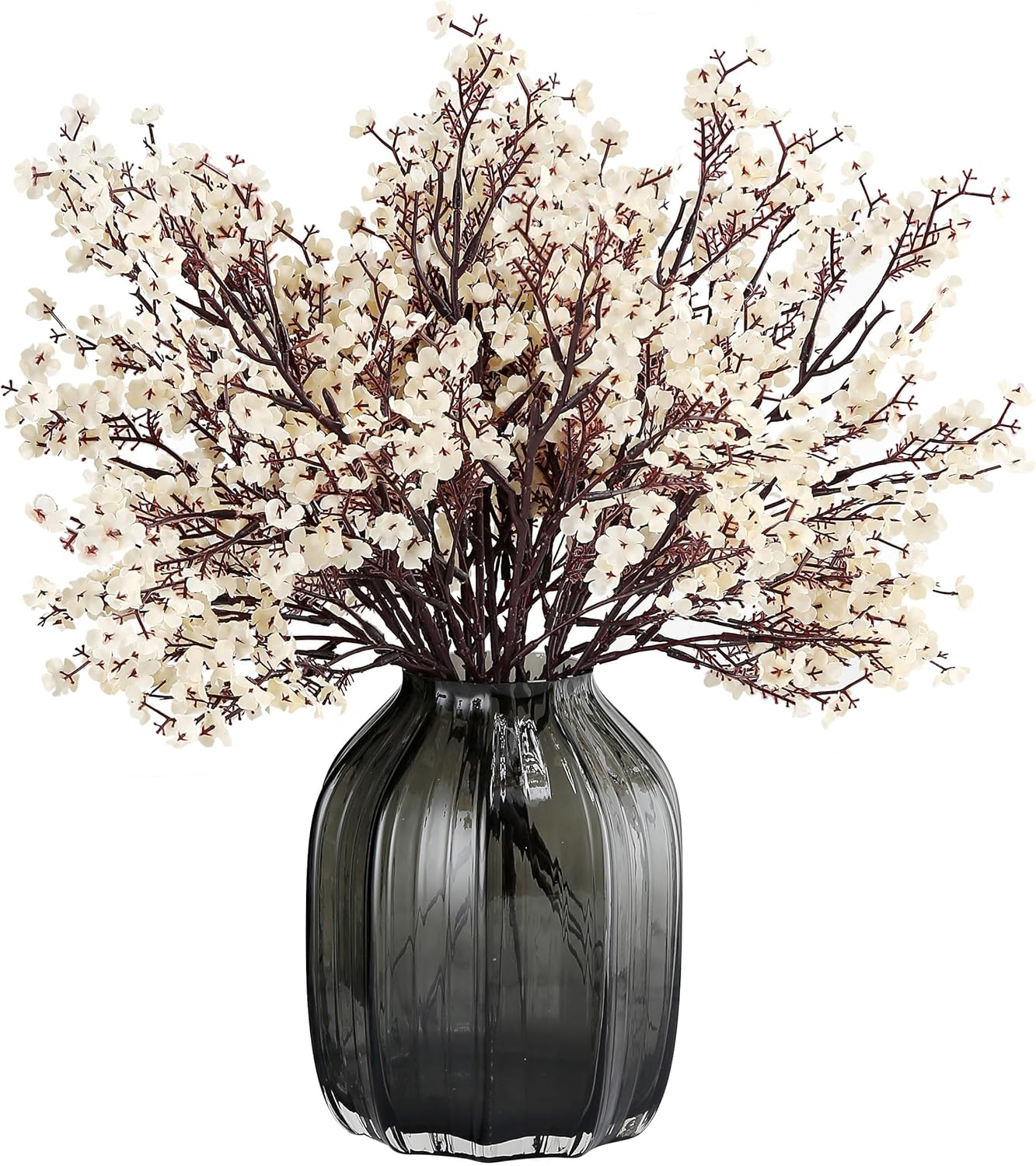 Jaky-global Babys Breath Orange Silk Artificial Flowers 6 Bundle European Fake Silk Plants Decor Wedding Party Farmhouse Decoration Bouquets Real - Image 39