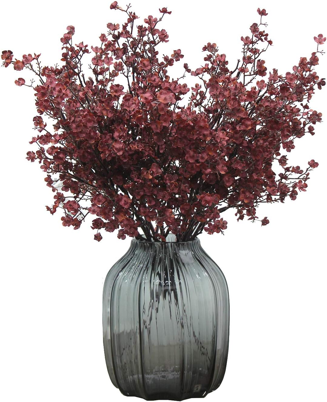 Jaky-global Babys Breath Orange Silk Artificial Flowers 6 Bundle European Fake Silk Plants Decor Wedding Party Farmhouse Decoration Bouquets Real - Image 40