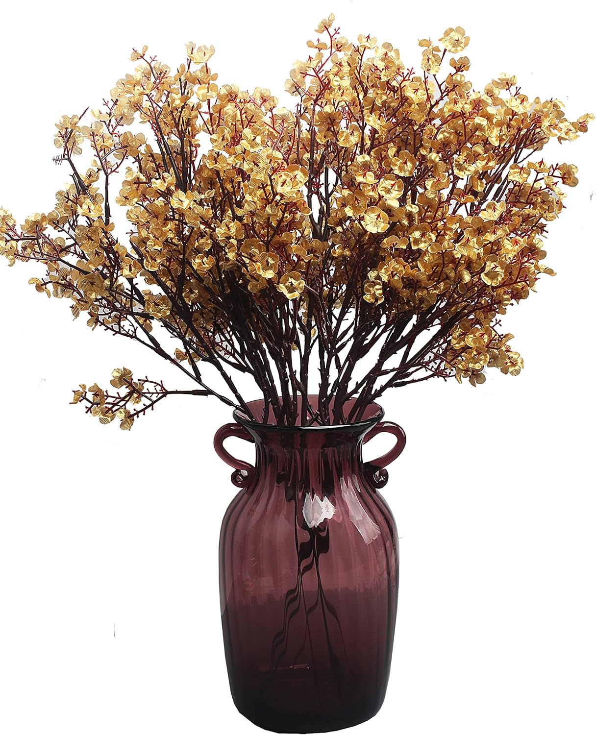 Jaky-global Babys Breath Orange Silk Artificial Flowers 6 Bundle European Fake Silk Plants Decor Wedding Party Farmhouse Decoration Bouquets Real - Image 42