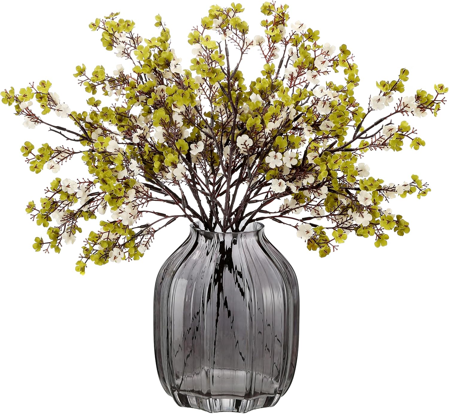 Jaky-global Babys Breath Orange Silk Artificial Flowers 6 Bundle European Fake Silk Plants Decor Wedding Party Farmhouse Decoration Bouquets Real - Image 43