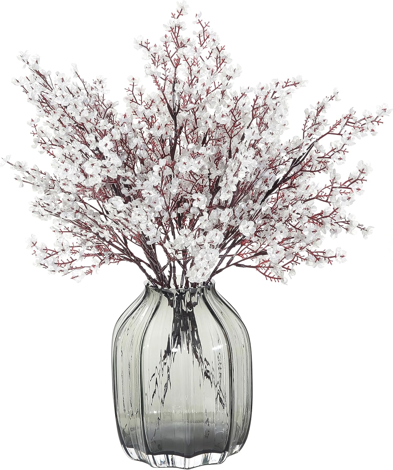 Jaky-global Babys Breath Orange Silk Artificial Flowers 6 Bundle European Fake Silk Plants Decor Wedding Party Farmhouse Decoration Bouquets Real - Image 44
