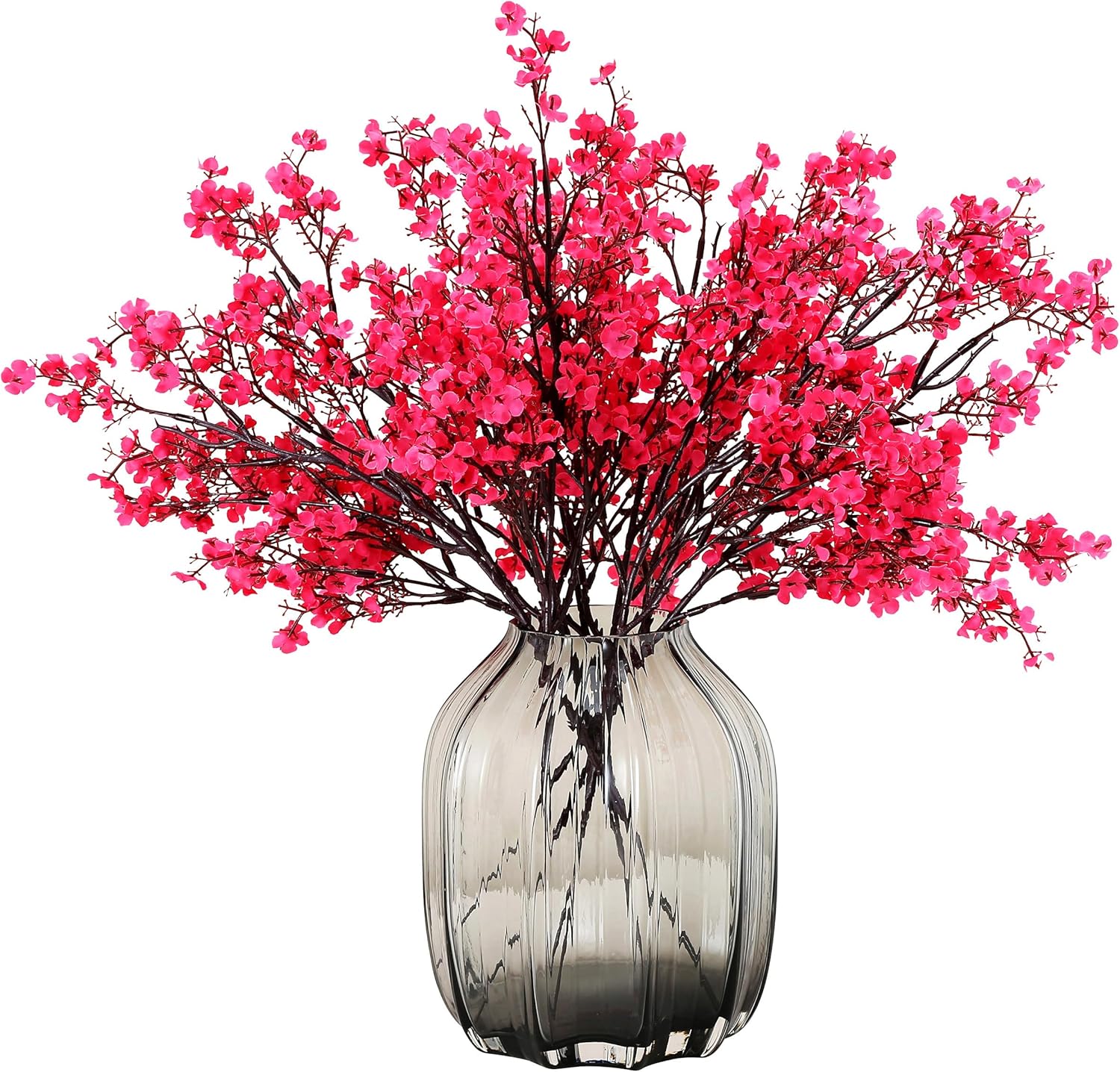 Jaky-global Babys Breath Orange Silk Artificial Flowers 6 Bundle European Fake Silk Plants Decor Wedding Party Farmhouse Decoration Bouquets Real - Image 7