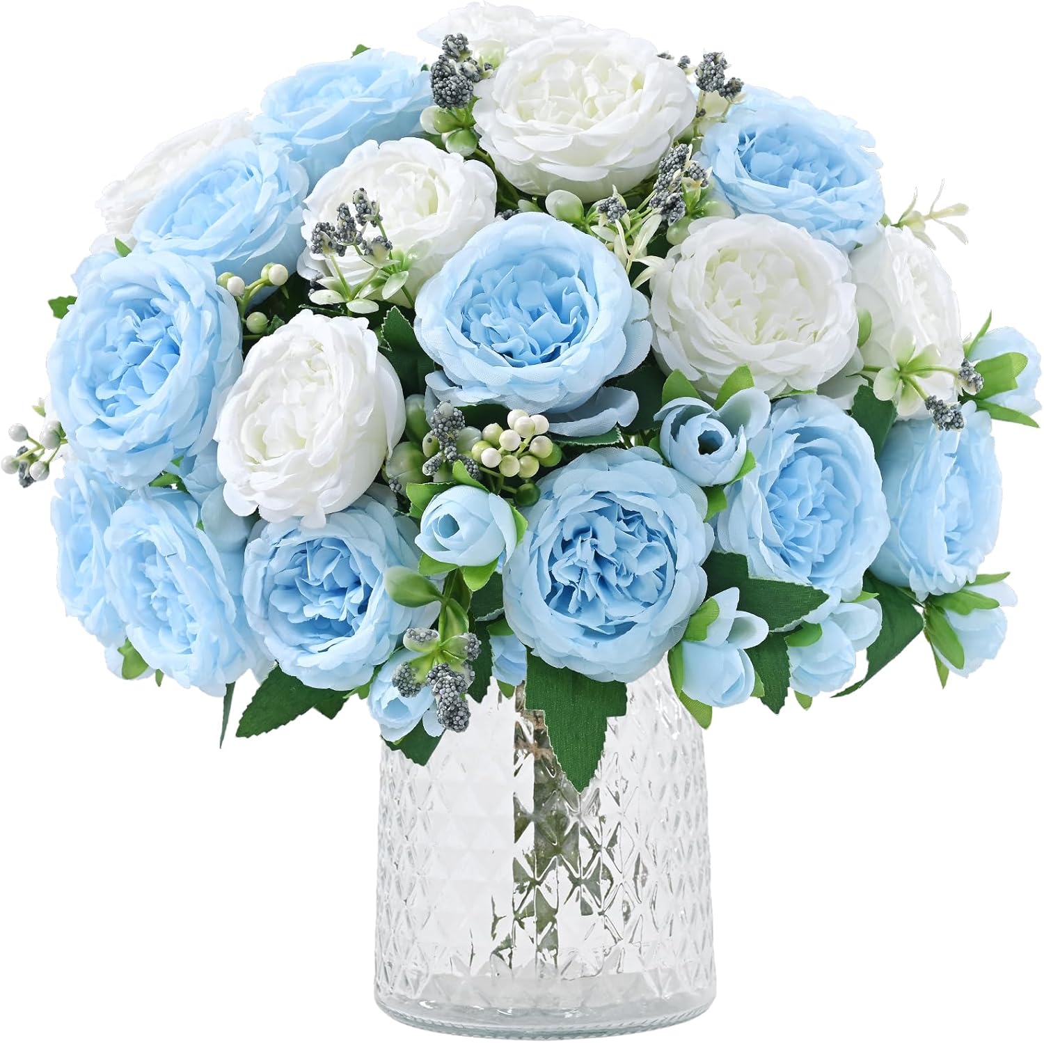 Light Pink Artificial Peony Flower Bouquet - Image 16