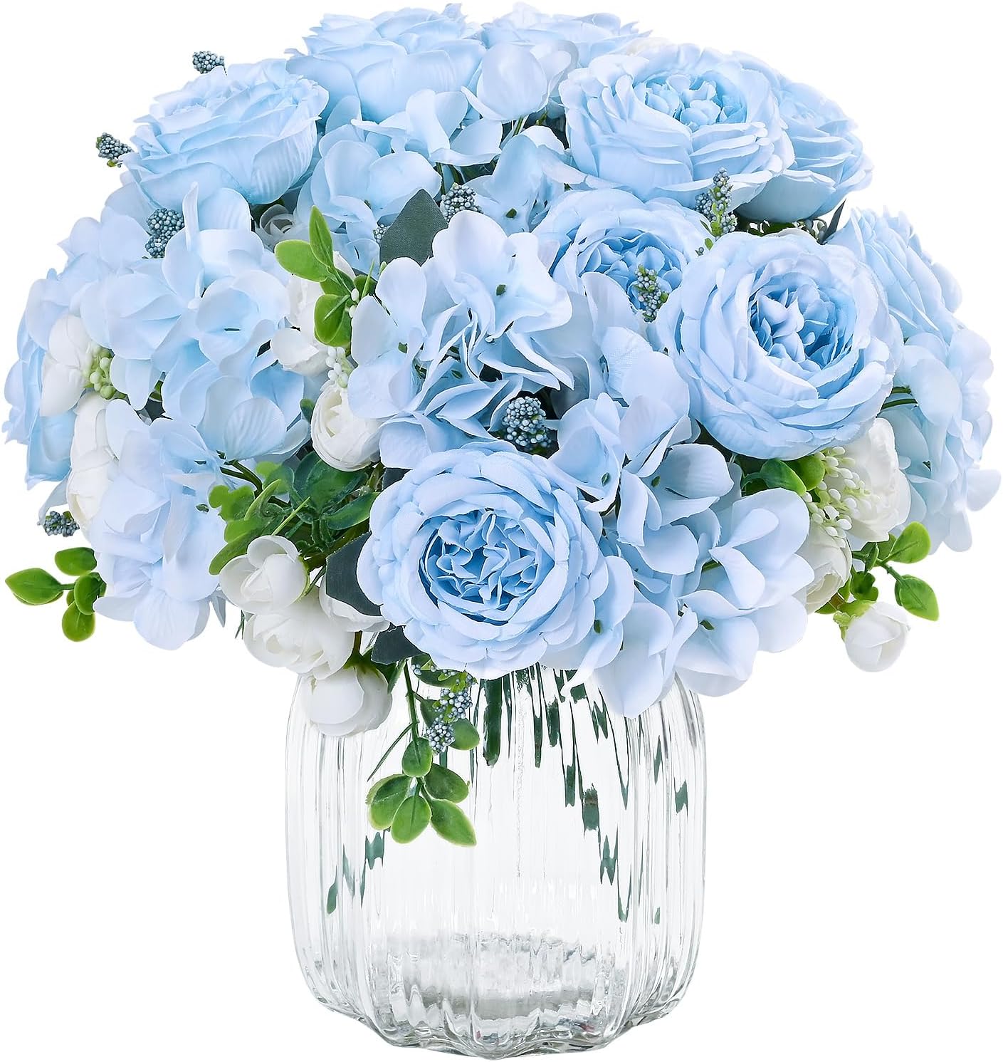 Light Pink Artificial Peony Flower Bouquet - Image 18