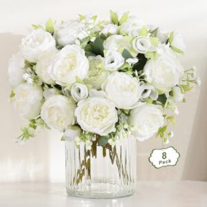 Light Pink Artificial Peony Flower Bouquet - Image 22