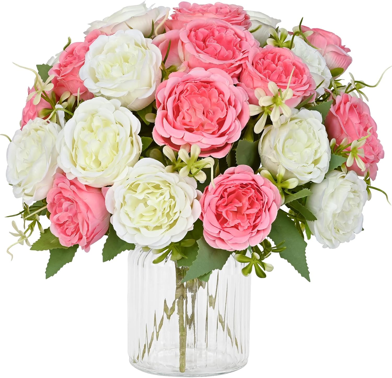 Light Pink Artificial Peony Flower Bouquet - Image 25