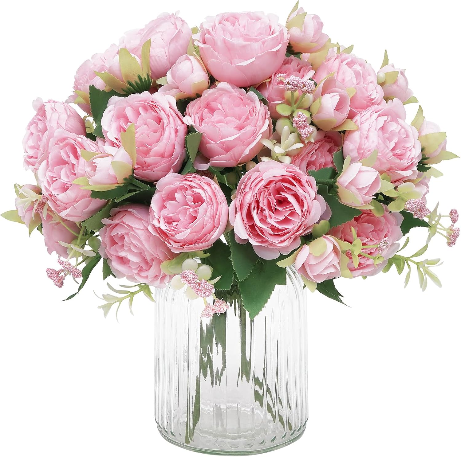 Light Pink Artificial Peony Flower Bouquet